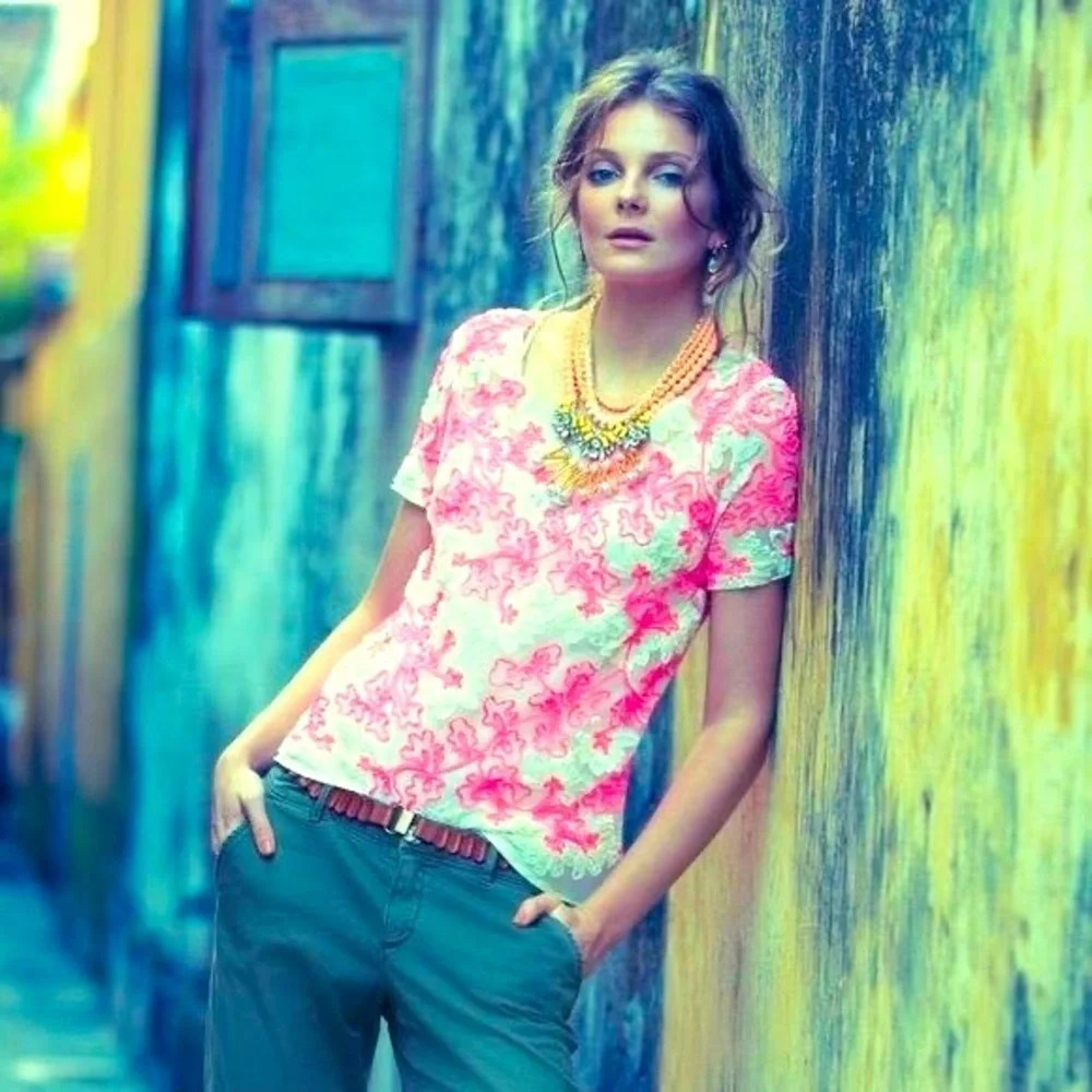 Meadow Rue Anthropologie Cherry Blossom Top